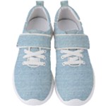 Blue Denim Texture, Macro Men s Velcro Strap Shoes