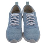 Blue Denim Texture, Macro Women Athletic Shoes