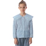 Blue Denim Texture, Macro Kids  Peter Pan Collar Blouse