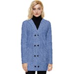 Blue Denim Button Up Hooded Coat 