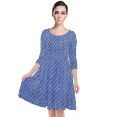 Quarter Sleeve Waist Band Dress 