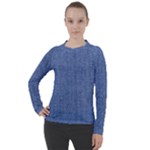 Blue Denim Women s Pique Long Sleeve T-Shirt