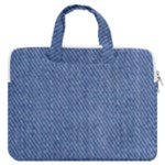 Blue Denim MacBook Pro 13  Double Pocket Laptop Bag