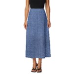 Blue Denim Classic Midi Chiffon Skirt