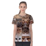 Breeds Of Cats Collage Women s Sport Mesh T-Shirt