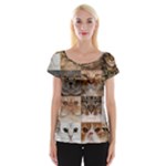 Breeds Of Cats Collage Cap Sleeve Top