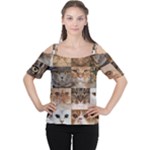 Breeds Of Cats Collage Cutout Shoulder T-Shirt