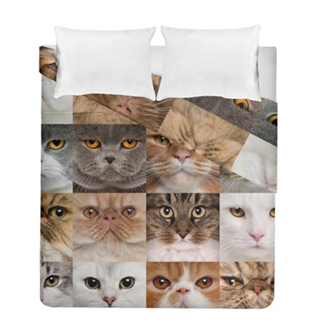 Breeds Of Cats Collage Duvet Cover Double Side (Full/ Double Size) from ArtsNow.com