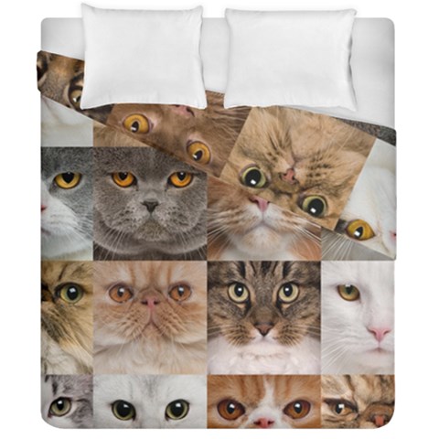 Breeds Of Cats Collage Duvet Cover Double Side (California King Size) from ArtsNow.com