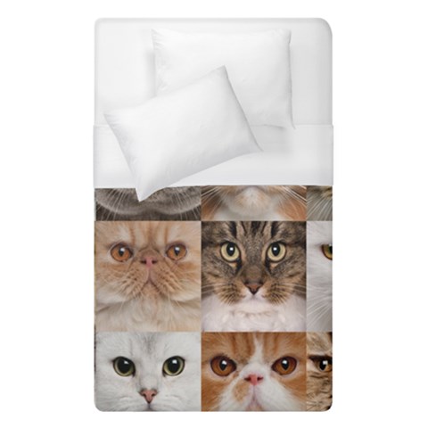 Breeds Of Cats Collage Duvet Cover (Single Size) from ArtsNow.com