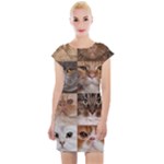 Breeds Of Cats Collage Cap Sleeve Bodycon Dress