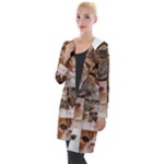 Breeds Of Cats Collage Hooded Pocket Cardigan