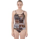 Breeds Of Cats Collage Cut Out Top Tankini Set