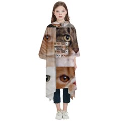 Breeds Of Cats Collage Kids  Hooded Rain Ponchos from ArtsNow.com