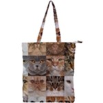 Breeds Of Cats Collage Double Zip Up Tote Bag