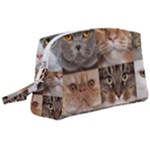 Breeds Of Cats Collage Wristlet Pouch Bag (Large)