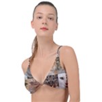 Breeds Of Cats Collage Knot Up Bikini Top