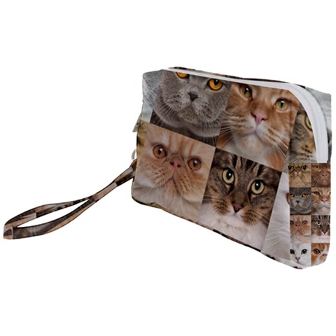 Breeds Of Cats Collage Wristlet Pouch Bag (Small) from ArtsNow.com