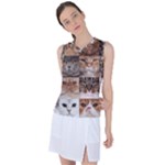 Breeds Of Cats Collage Women s Sleeveless Sports Top