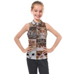 Breeds Of Cats Collage Kids  Sleeveless Polo T-Shirt