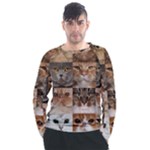 Breeds Of Cats Collage Men s Long Sleeve Raglan T-Shirt