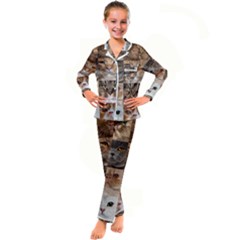 Kids  Satin Long Sleeve Pajamas Set 