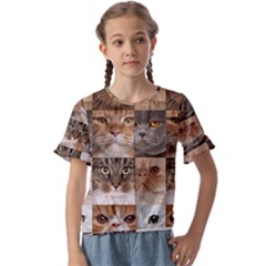 Kids  Cuff Sleeve Scrunch Bottom T-Shirt 