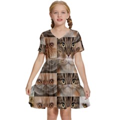 Kids  Short Sleeve Tiered Mini Dress 