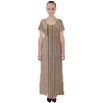 Brown Cardboard Texture Macro, Cardboard, Cardboard High Waist Short Sleeve Maxi Dress