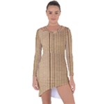 Brown Cardboard Texture Macro, Cardboard, Cardboard Asymmetric Cut-Out Shift Dress