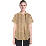 Brown Cardboard Texture Macro, Cardboard, Cardboard Women s Short Sleeve Shirt