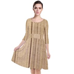 Quarter Sleeve Waist Band Dress 