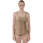 Brown Cardboard Texture Macro, Cardboard, Cardboard Twist Front Tankini Set