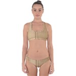 Brown Cardboard Texture Macro, Cardboard, Cardboard Cross Back Hipster Bikini Set