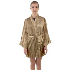 Long Sleeve Satin Kimono 