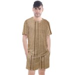 Brown Cardboard Texture Macro, Cardboard, Cardboard Men s Mesh T-Shirt and Shorts Set