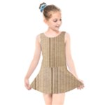 Brown Cardboard Texture Macro, Cardboard, Cardboard Kids  Skater Dress Swimsuit