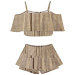 Brown Cardboard Texture Macro, Cardboard, Cardboard Kids  Off Shoulder Skirt Bikini