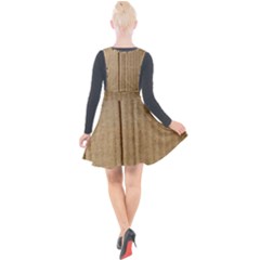 Plunge Pinafore Velour Dress 