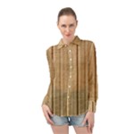 Brown Cardboard Texture Macro, Cardboard, Cardboard Long Sleeve Chiffon Shirt