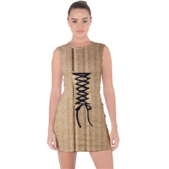 Lace Up Front Bodycon Dress 