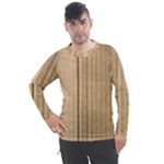 Brown Cardboard Texture Macro, Cardboard, Cardboard Men s Pique Long Sleeve T-Shirt