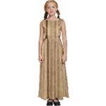 Brown Cardboard Texture Macro, Cardboard, Cardboard Kids  Satin Sleeveless Maxi Dress