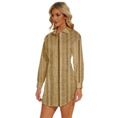 Womens Long Sleeve Shirt Dress 