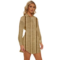 Womens Long Sleeve Shirt Dress 