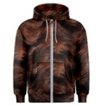 Brown Wool Texture Men s Zipper Hoodie