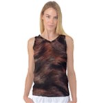 Brown Wool Texture Women s Basketball Tank Top