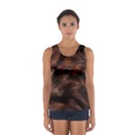 Brown Wool Texture Sport Tank Top 