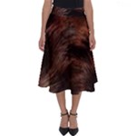 Brown Wool Texture Perfect Length Midi Skirt