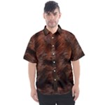 Brown Wool Texture Men s Short Sleeve Shirt